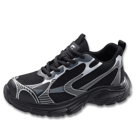 Metallic Mesh Work Sneaker — Shock Absorbing(2 Colors)