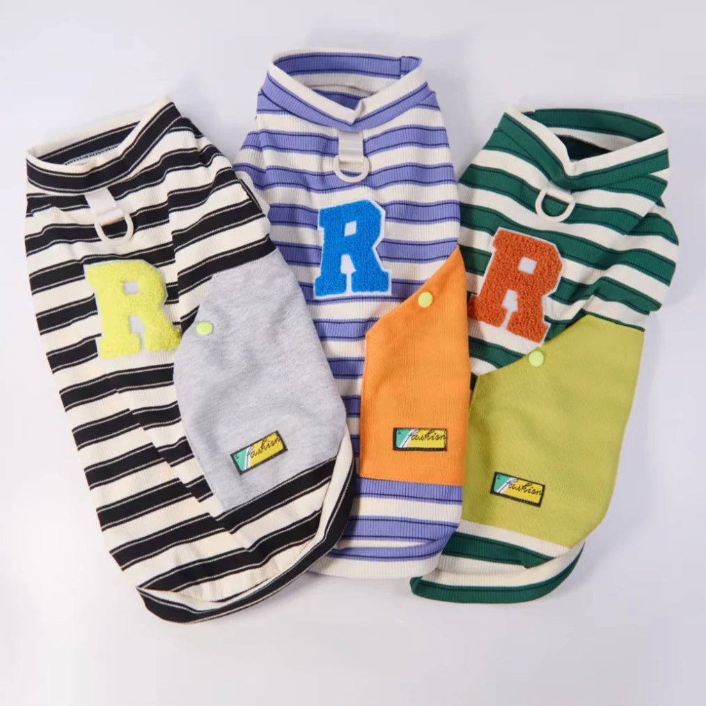 Varsity Stripe Dog Sweatshirt