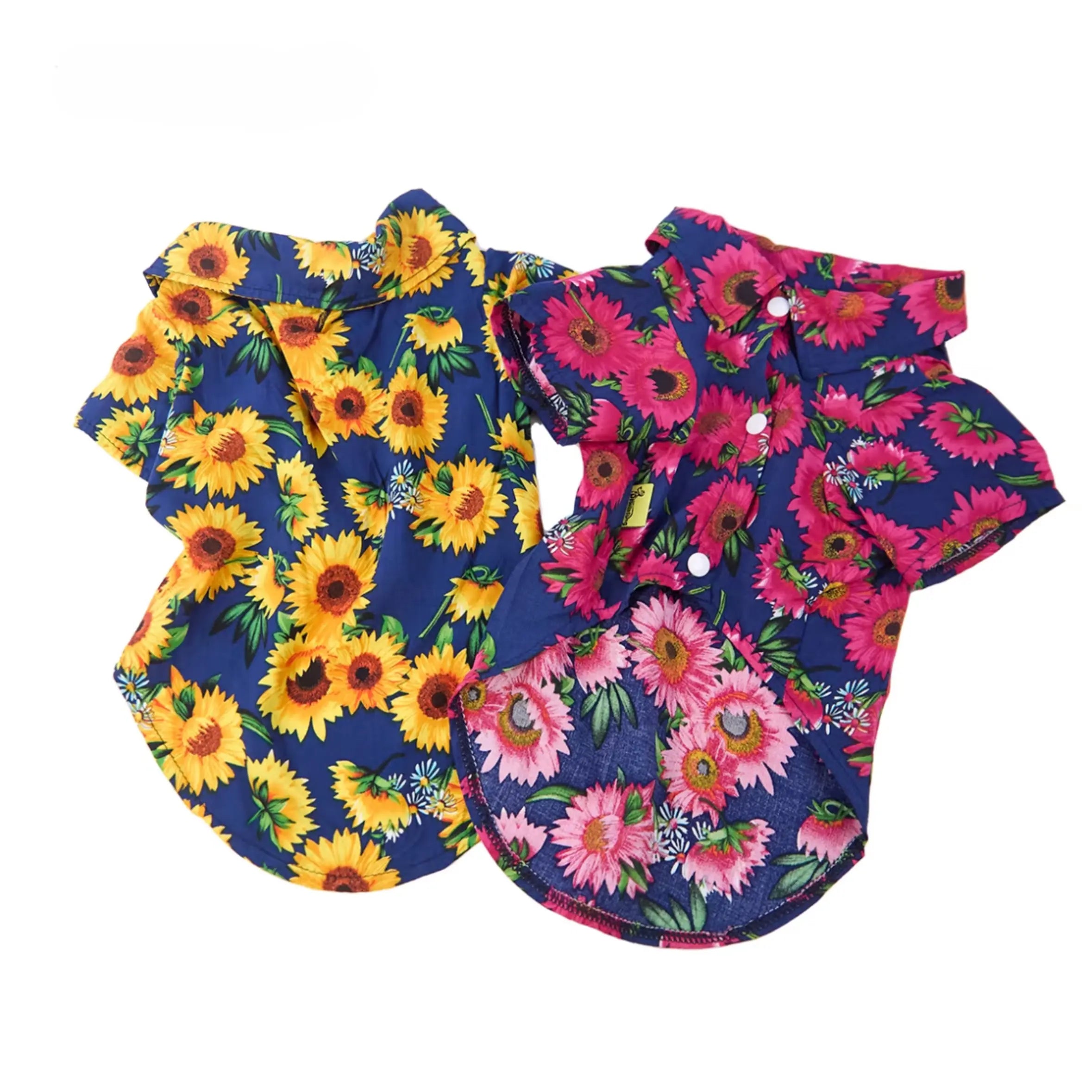 Tropical Floral Print Pet Shirt