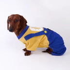 Sports Jersey & Corduroy Pet Overalls Set