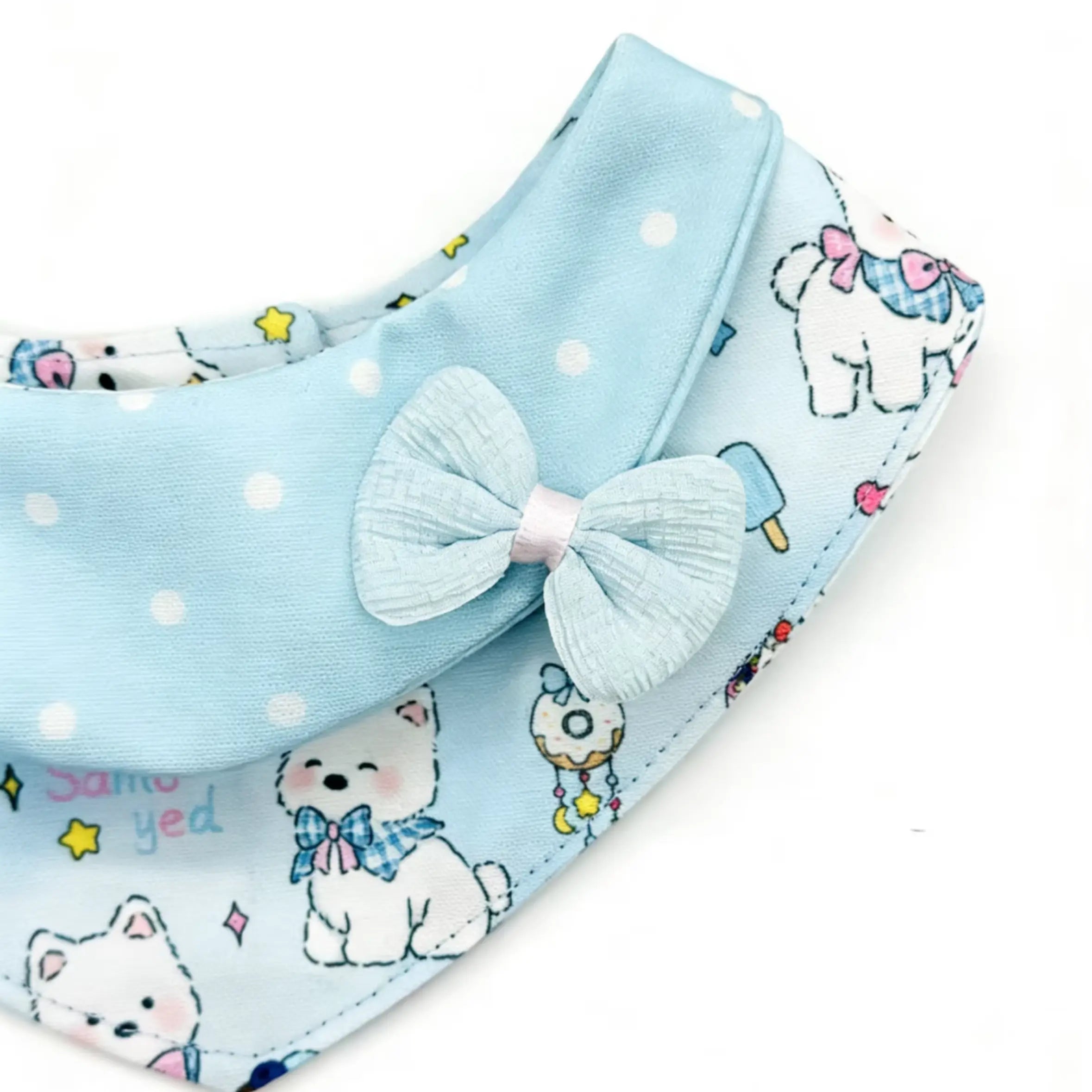 Cartoon Bow Pet Bandana Bib