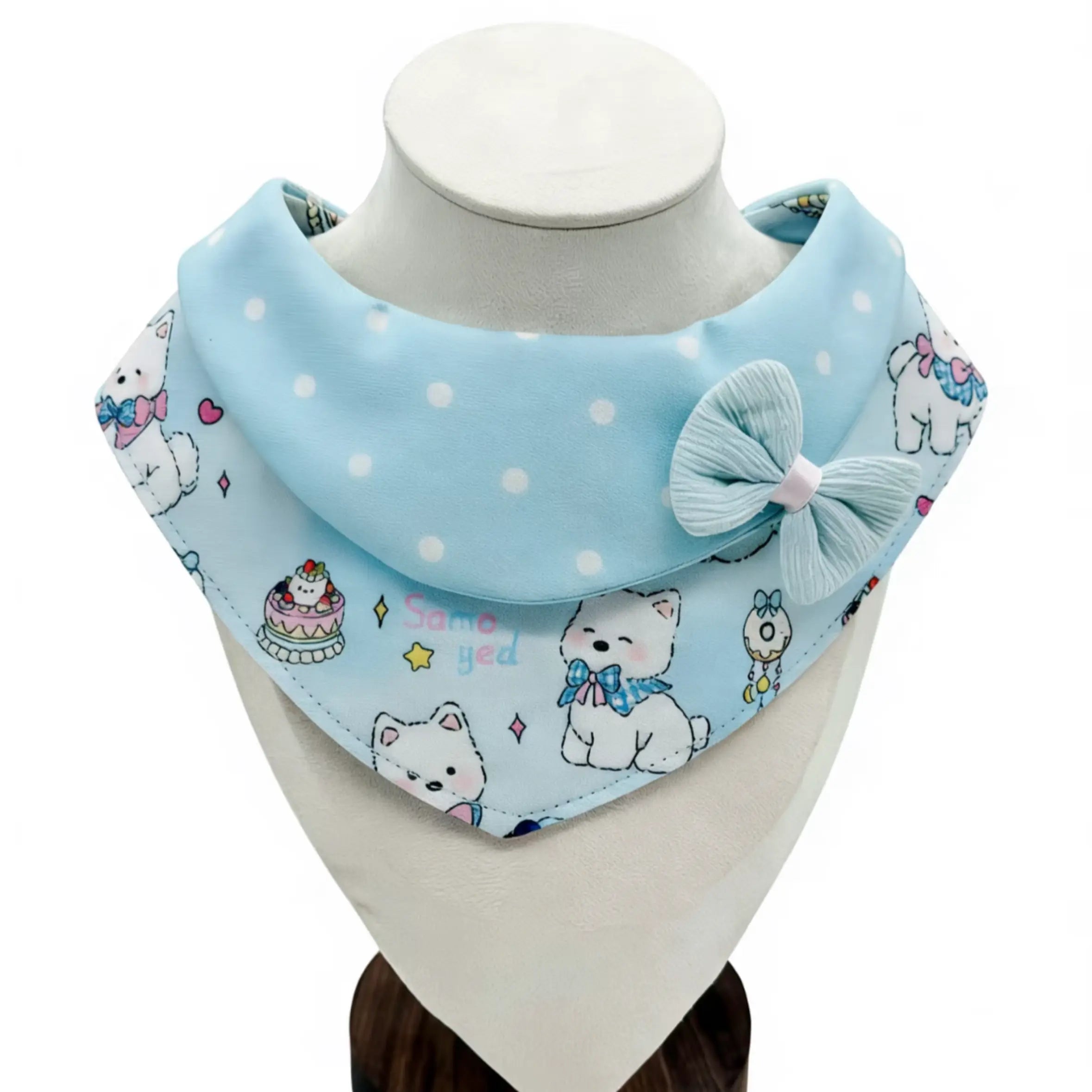 Cartoon Bow Pet Bandana Bib
