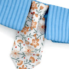 Stripe Collar Floral Tie Pet Bandana