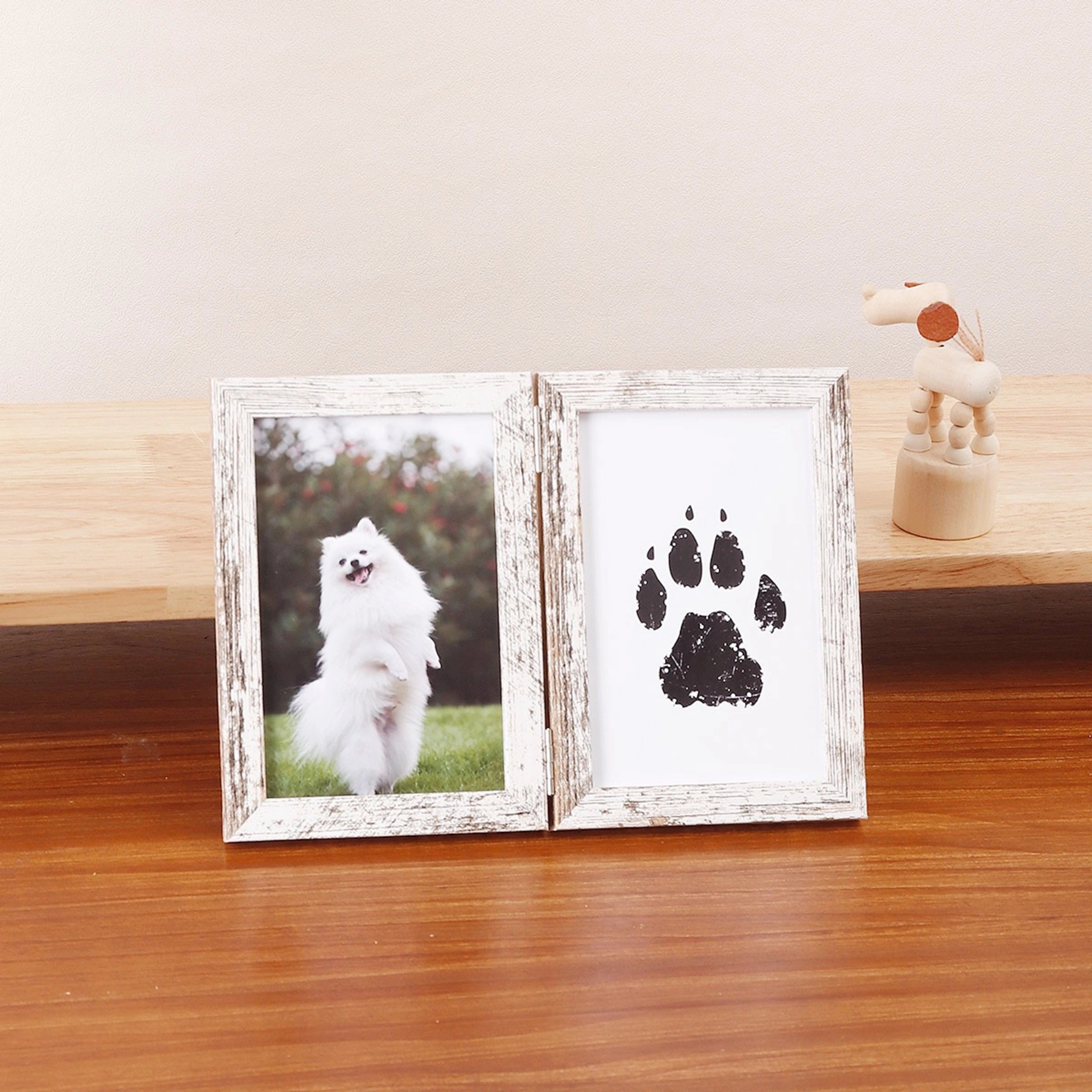 Paw Print Wooden Photo Frame Set