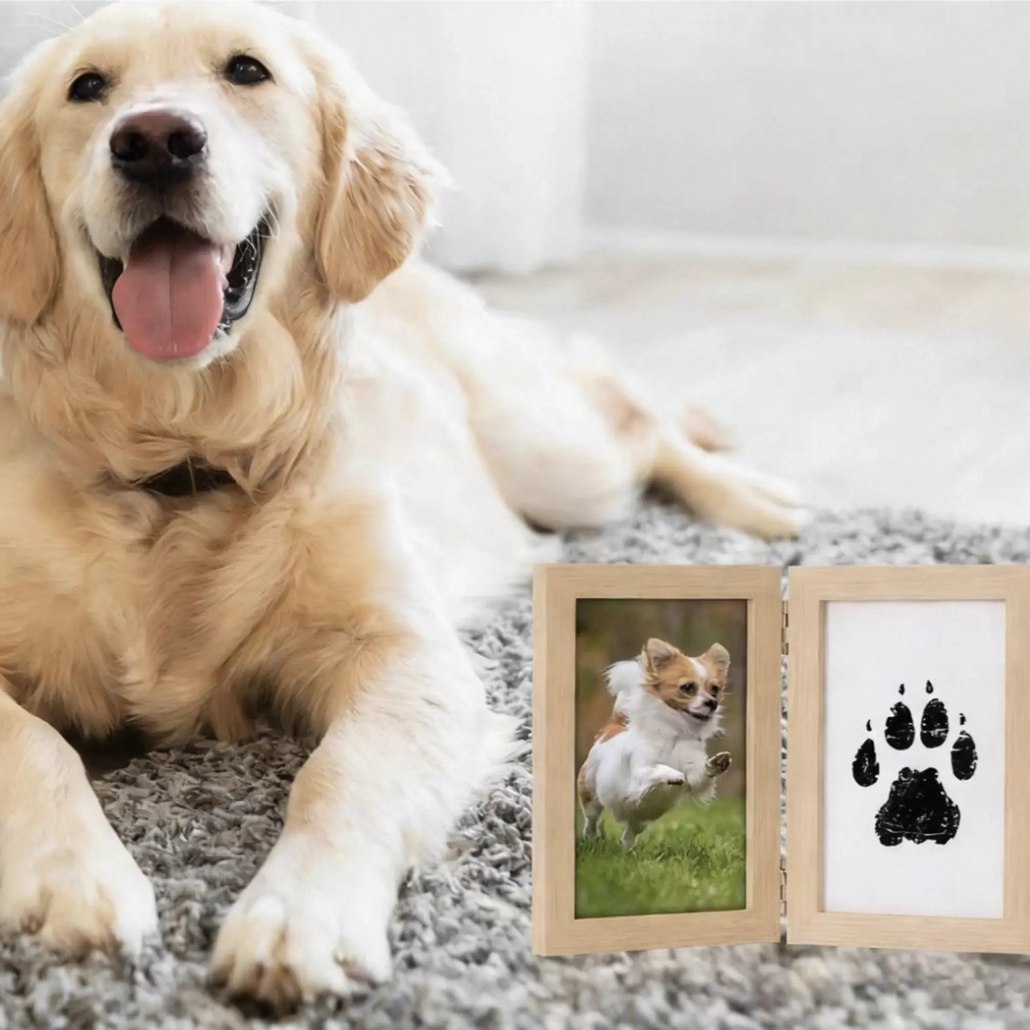Paw Print Wooden Photo Frame Set