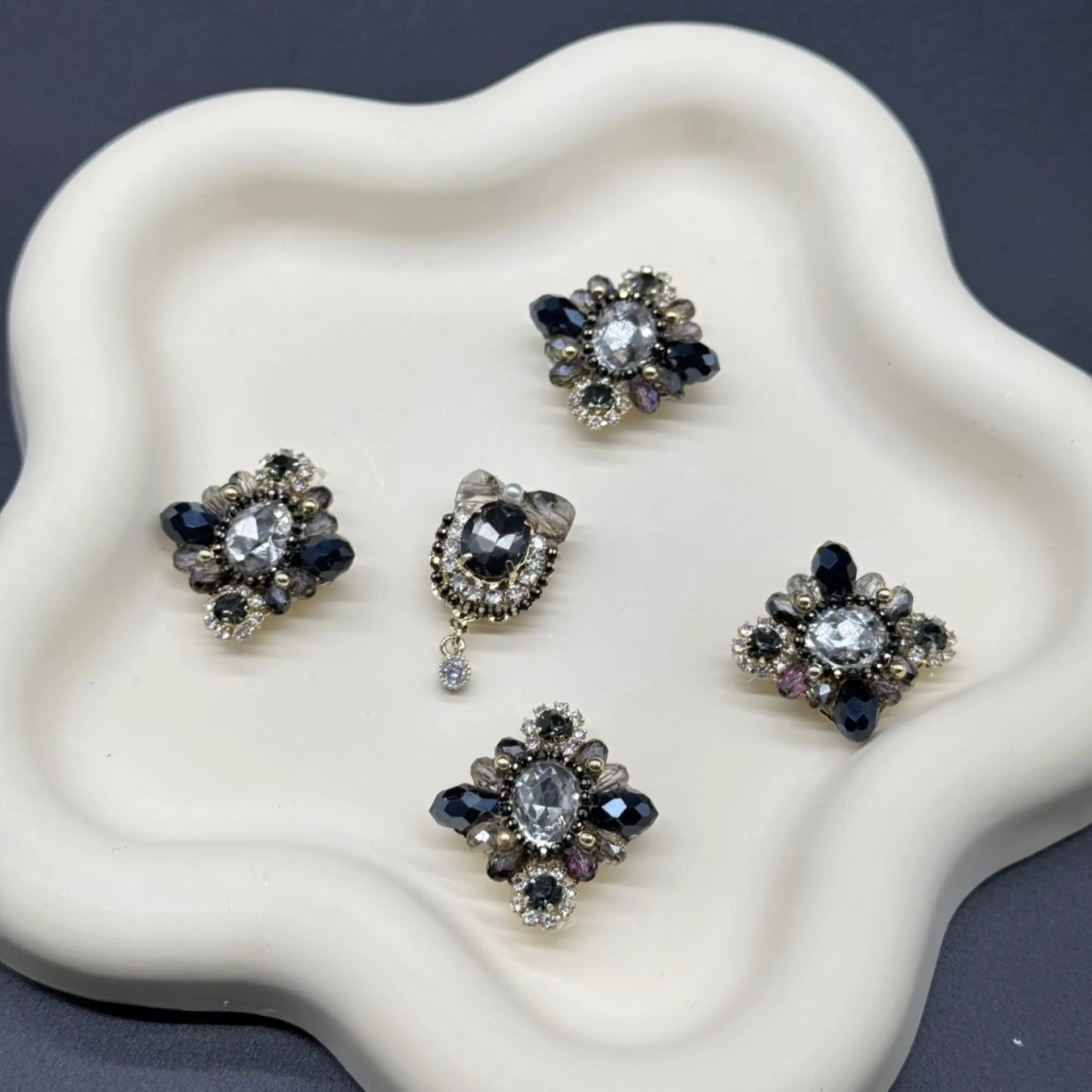 "Obsidian Bloom" Hand-crafted Pet Accessory