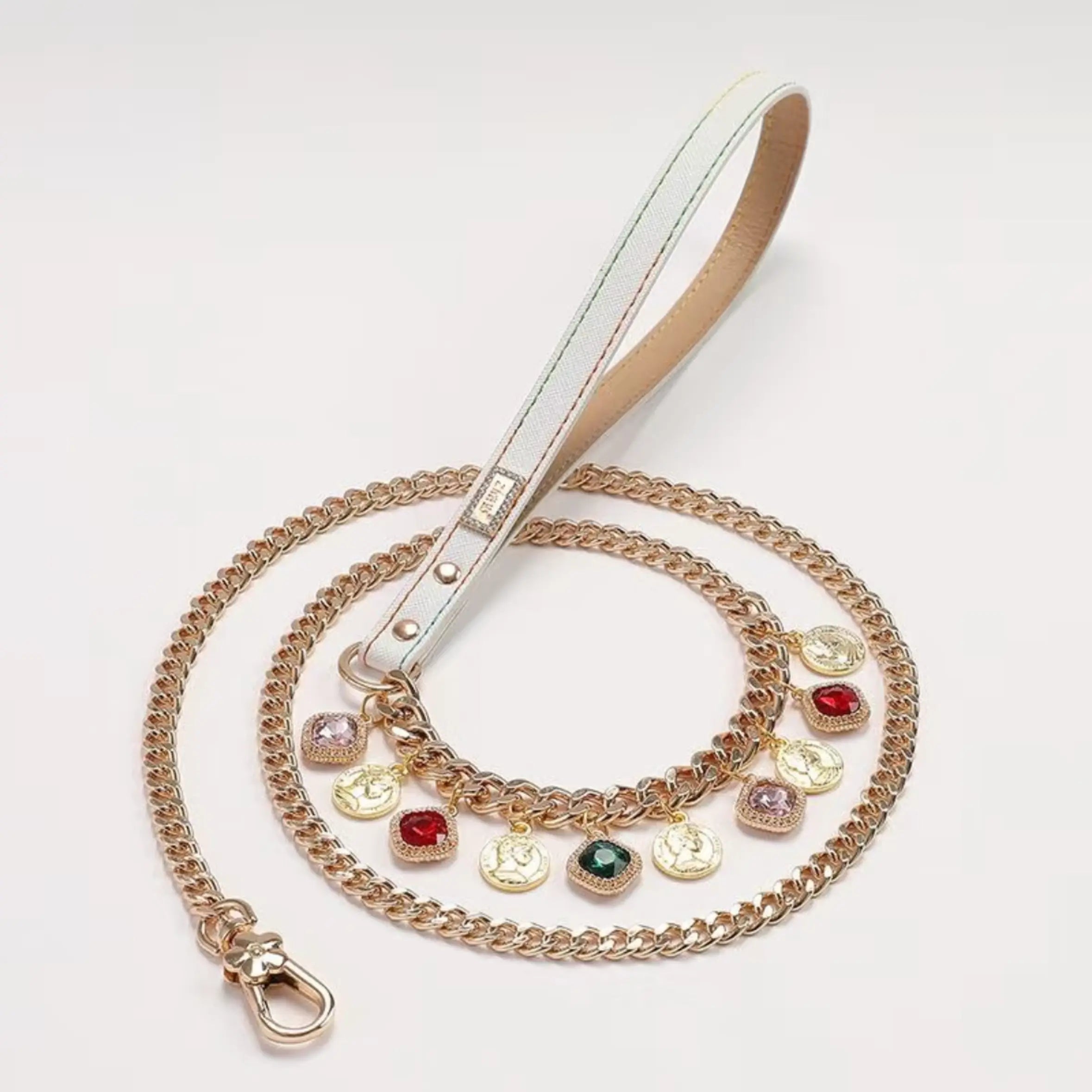 "Royal Gala" Jeweled Collar & Leash Set