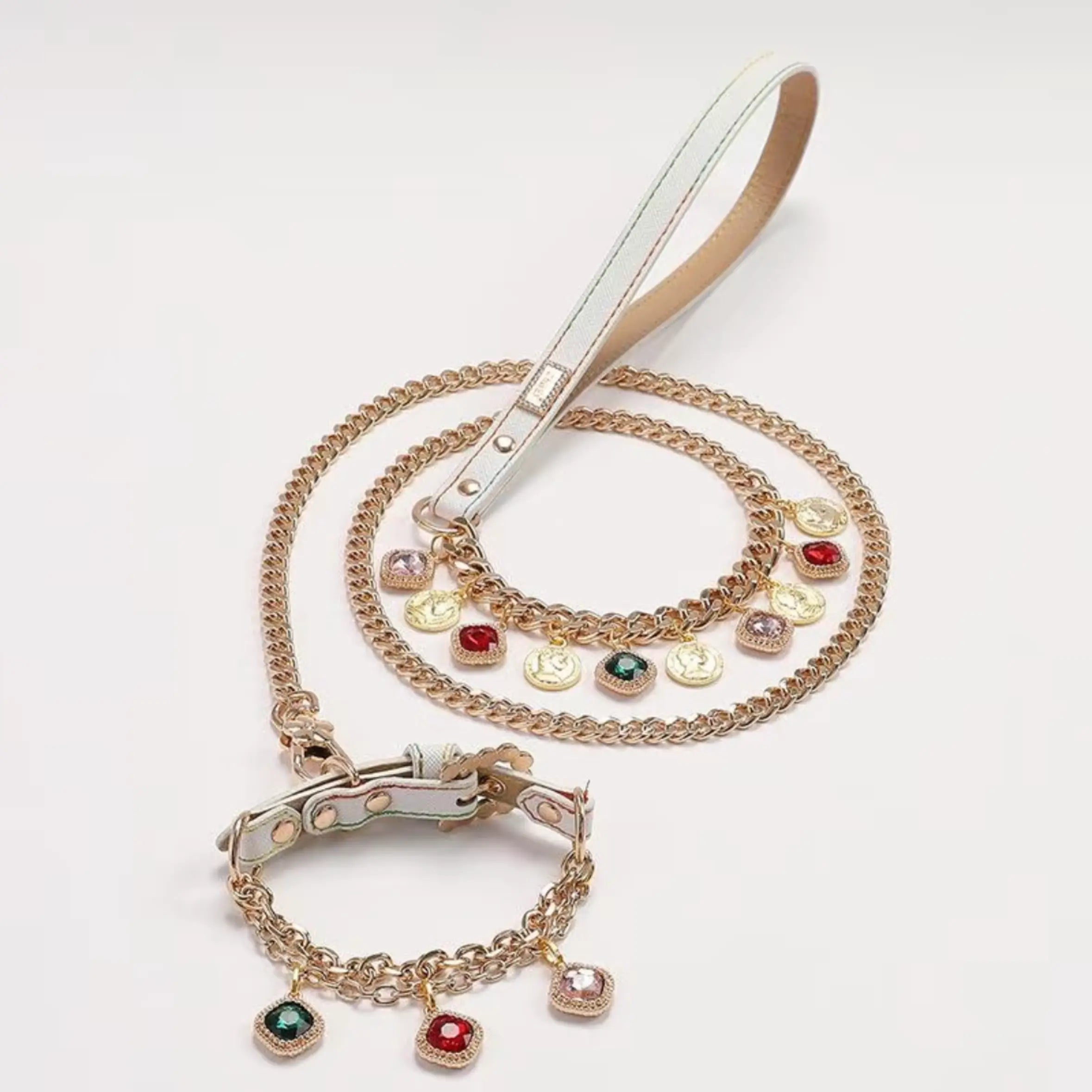 "Royal Gala" Jeweled Collar & Leash Set
