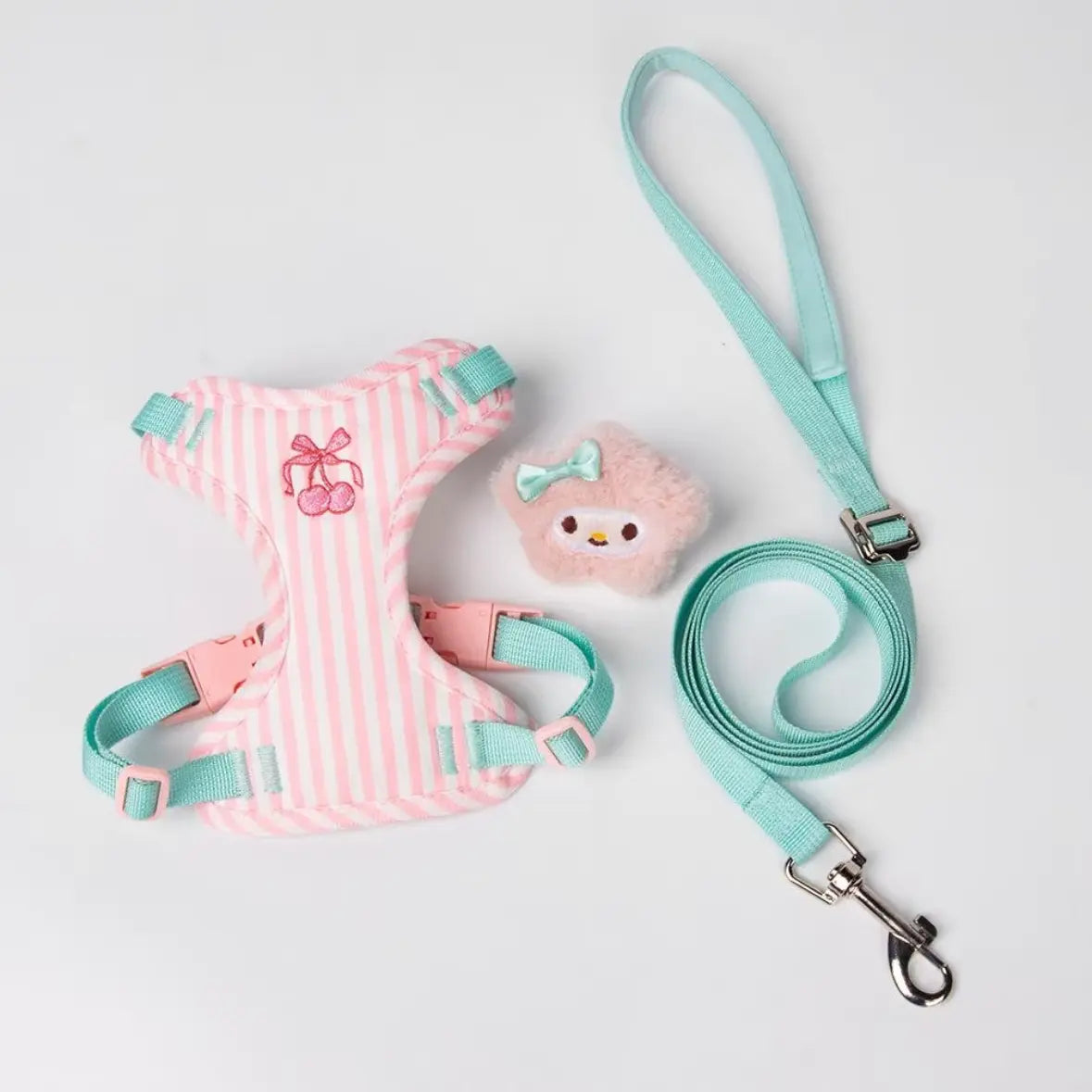 Sweet Stripe Breathable Mesh Dog Harness & Leash Set(4 Colors)