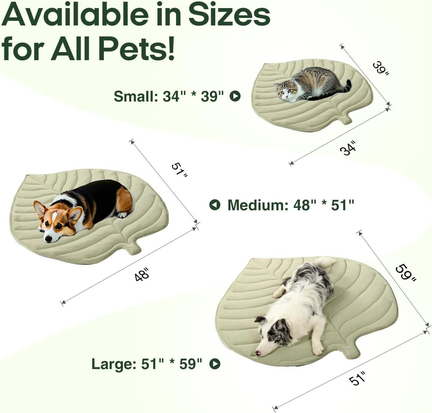 "Nature's Chill" Leaf-Shaped Instant Cooling Pet Mat