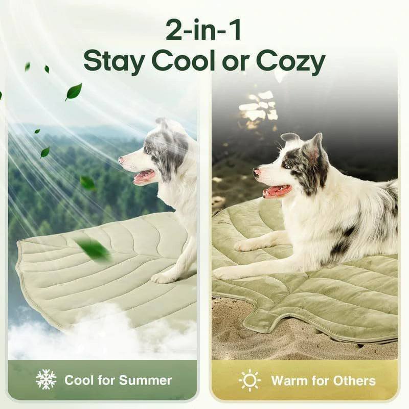 "Nature's Chill" Leaf-Shaped Instant Cooling Pet Mat