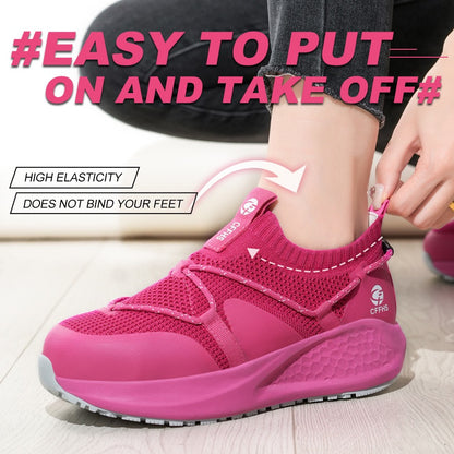 Women's Slip-On Knit Safety Work Shoes(3 Colors)