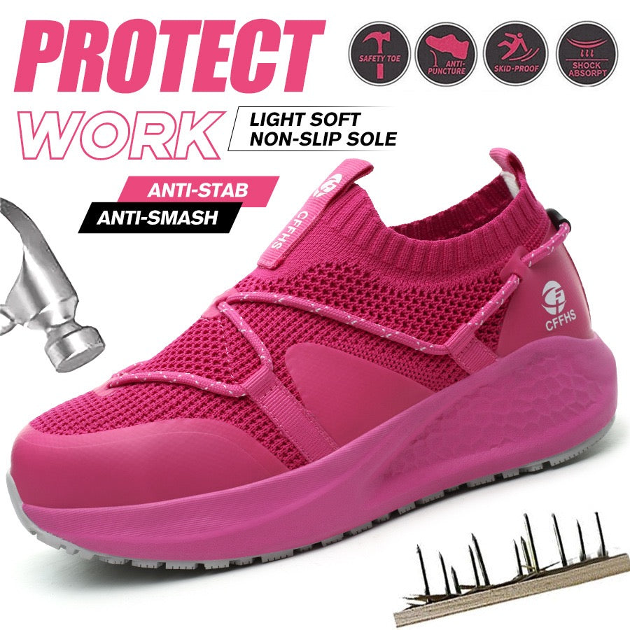 Women's Slip-On Knit Safety Work Shoes(3 Colors)