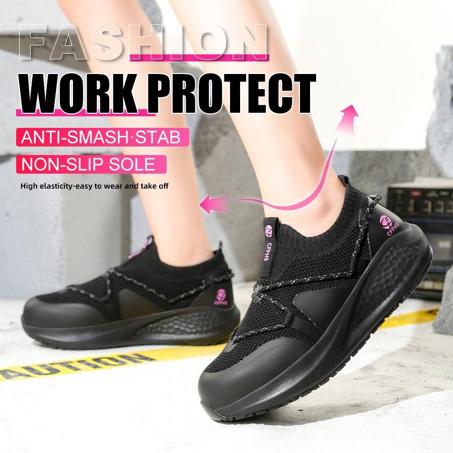 Women's Slip-On Knit Safety Work Shoes(3 Colors)