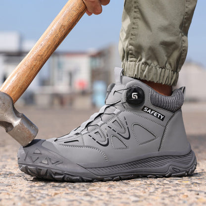 Slip Resistant Dial Lacing Steel Toe Work Shoes(3 styles)|Smilyra 3.0