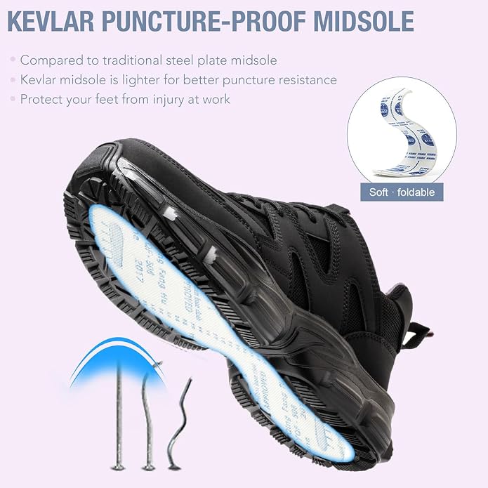 Women's Steel Toe Lightweight Safety Shoes(2 Colors)