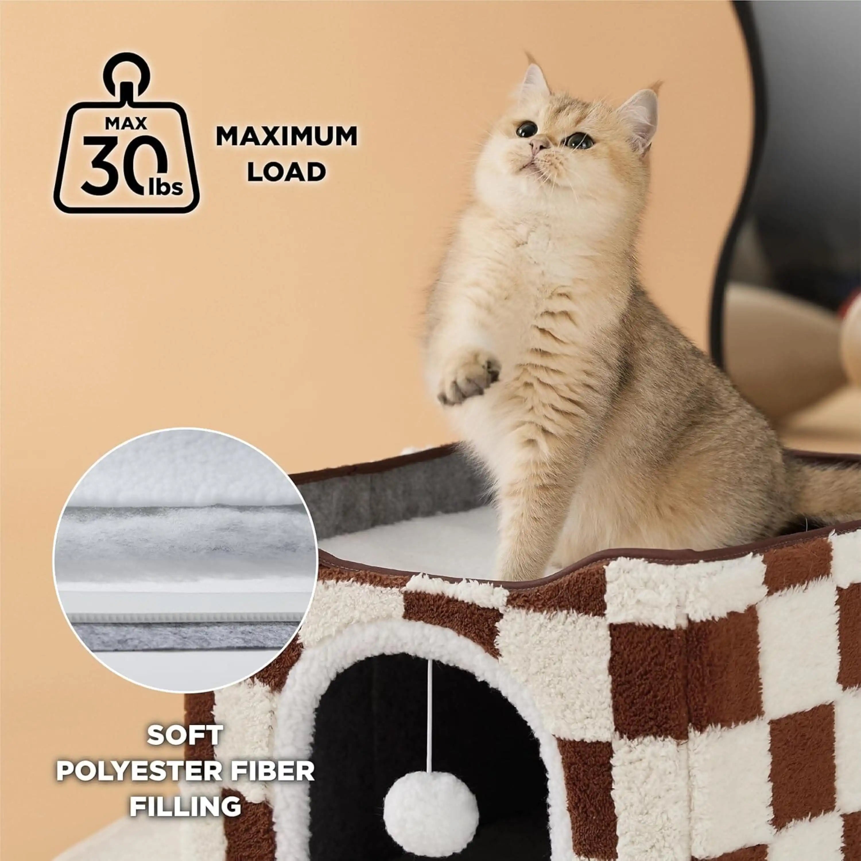 2-in-1 Luxury Cat Cube & Scratching Sanctuary