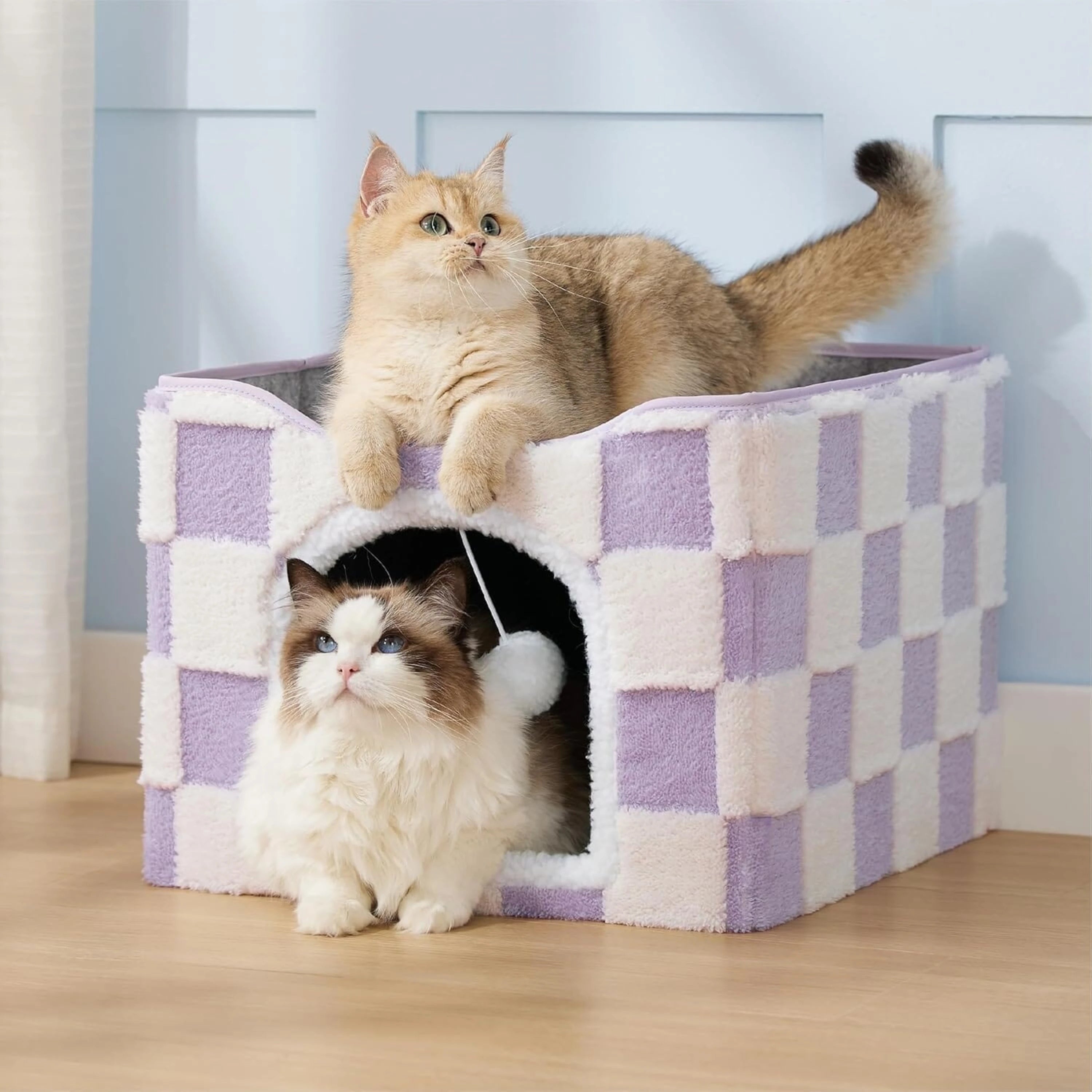 2-in-1 Luxury Cat Cube & Scratching Sanctuary