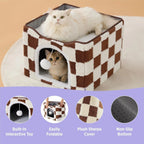 2-in-1 Luxury Cat Cube & Scratching Sanctuary