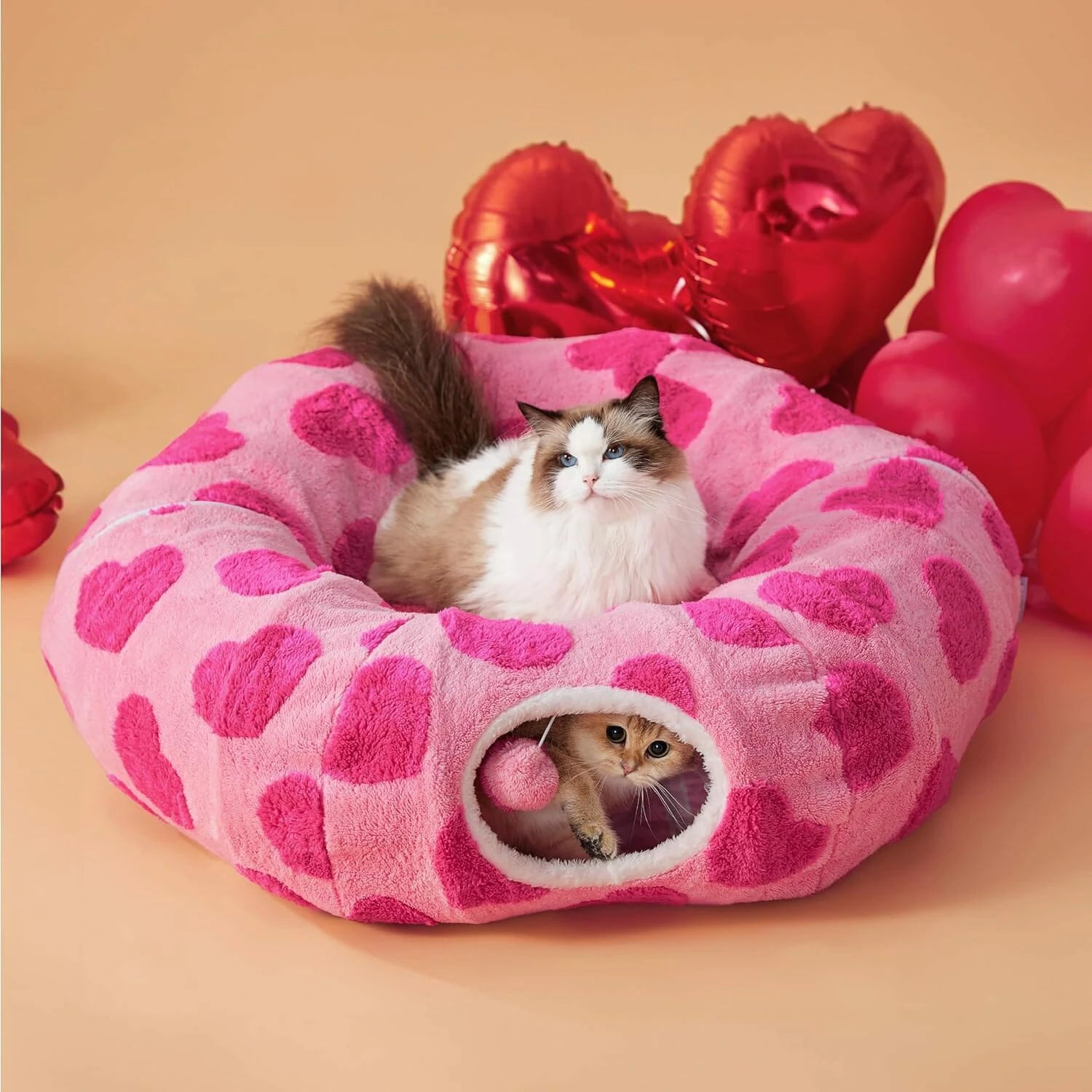 2-In-1 Play & Nap Tunnel Bed for Cats
