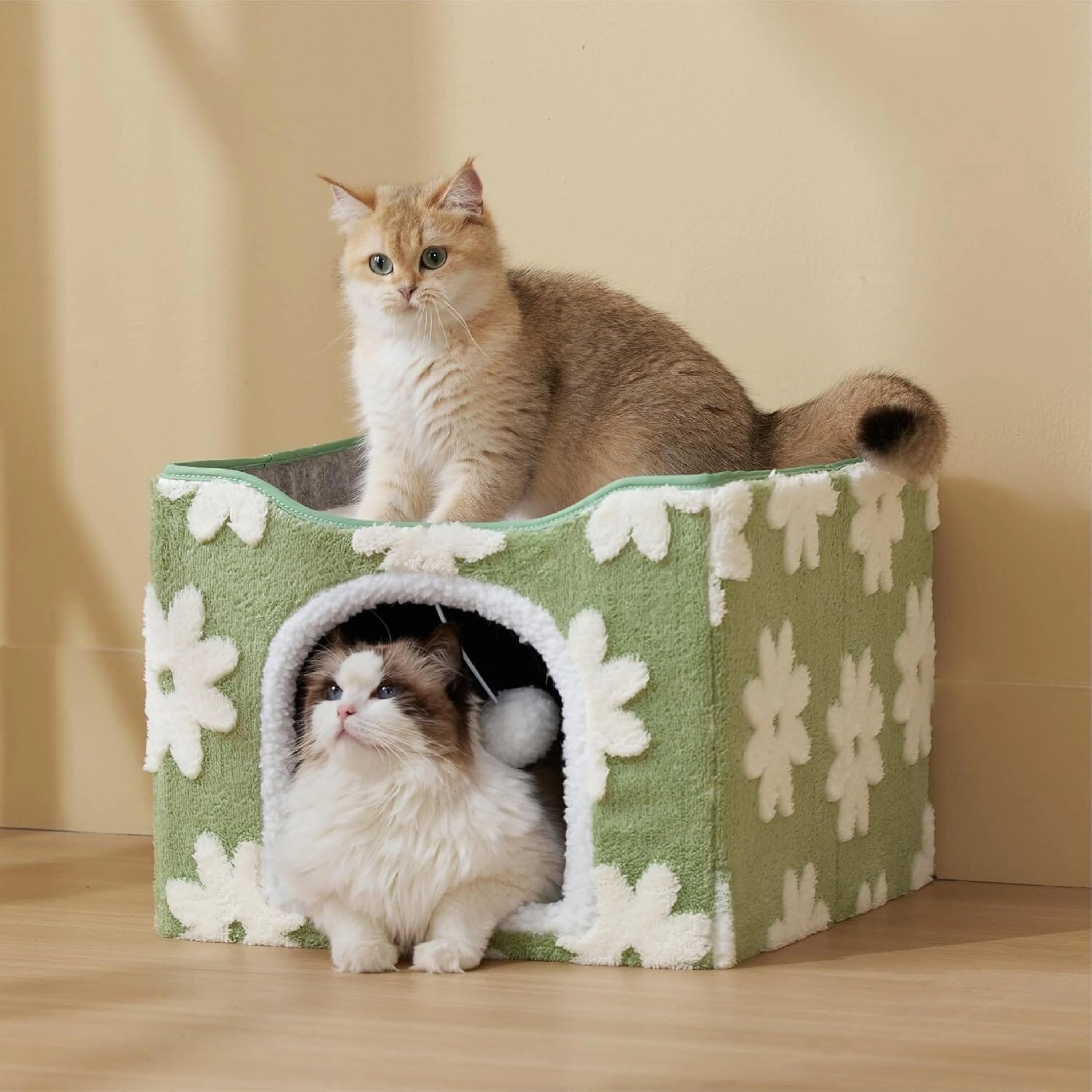 2-in-1 Luxury Cat Cube & Scratching Sanctuary