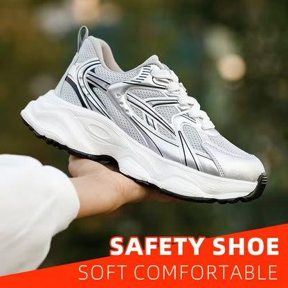 Women's Metallic Mesh Steel Toe Safety Work Sneaker(2 Colors)