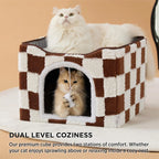 2-in-1 Luxury Cat Cube & Scratching Sanctuary