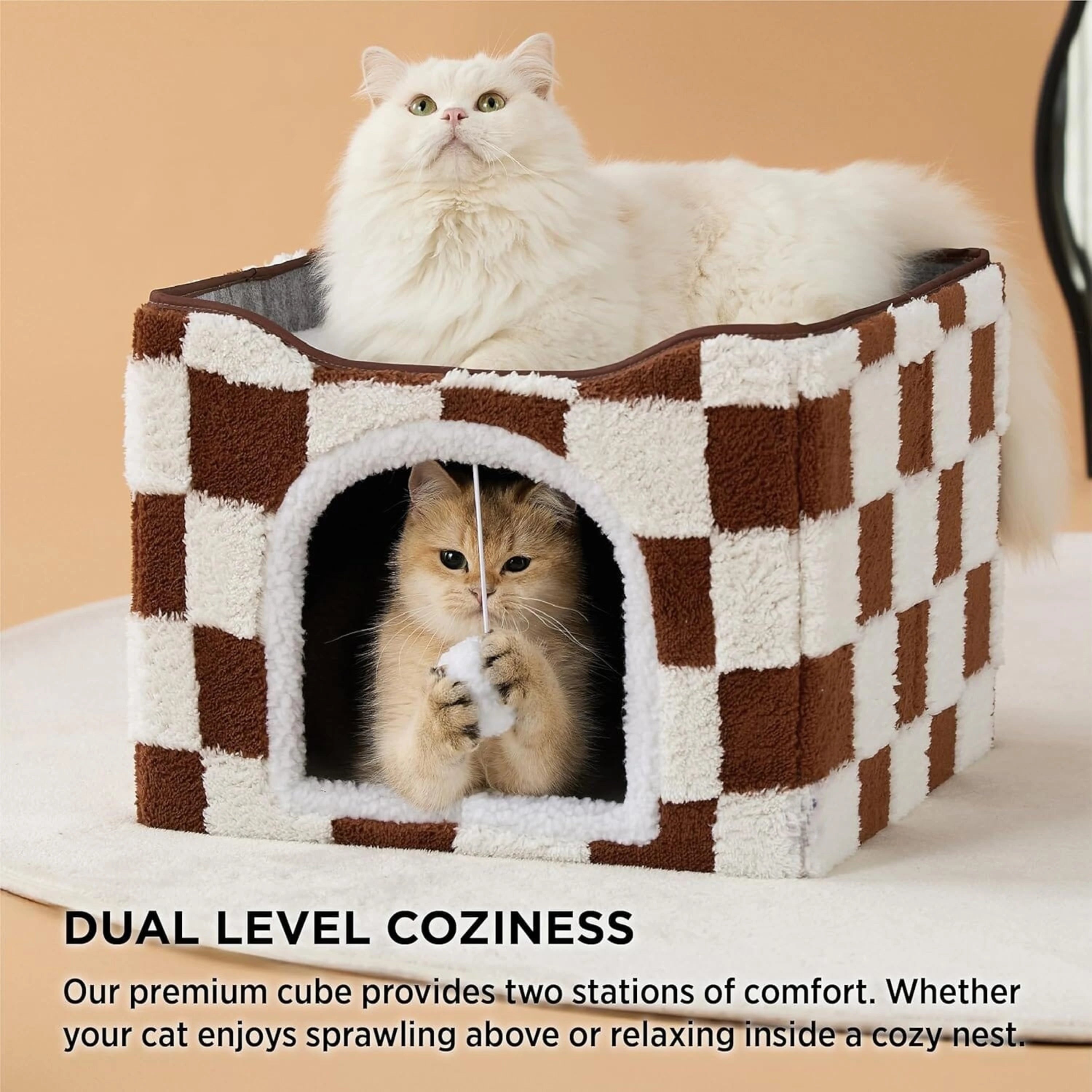 2-in-1 Luxury Cat Cube & Scratching Sanctuary