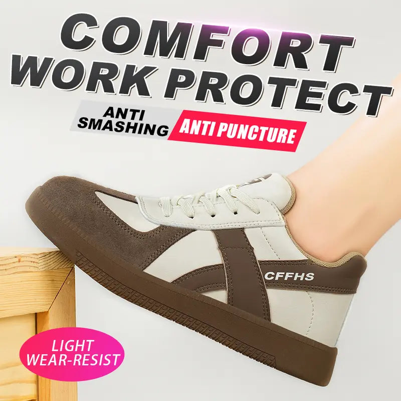 Women's Retro Steel Toe Work Sneakers(4 Colors)