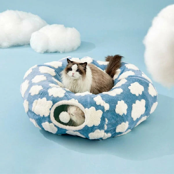 2-In-1 Play & Nap Tunnel Bed for Cats
