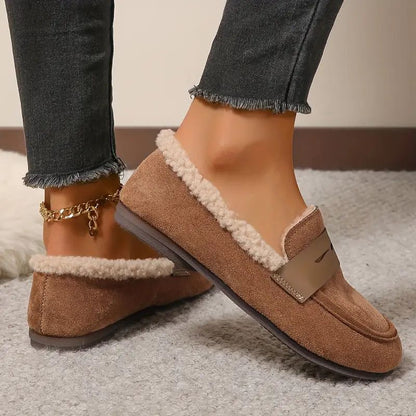 Fleece-Lined Suede Penny Loafer