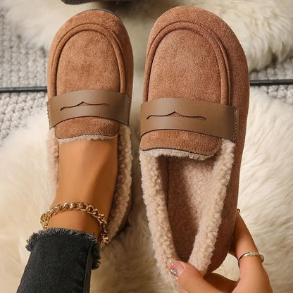 Fleece-Lined Suede Penny Loafer
