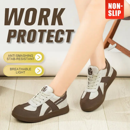 Women's Retro Steel Toe Work Sneakers(4 Colors)