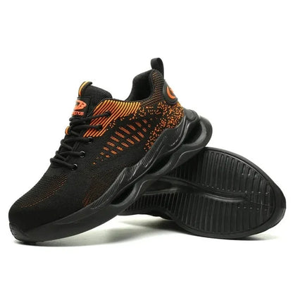 Men's Flyknit Steel Toe Lightweight Safety Sneaker(3 Colors)