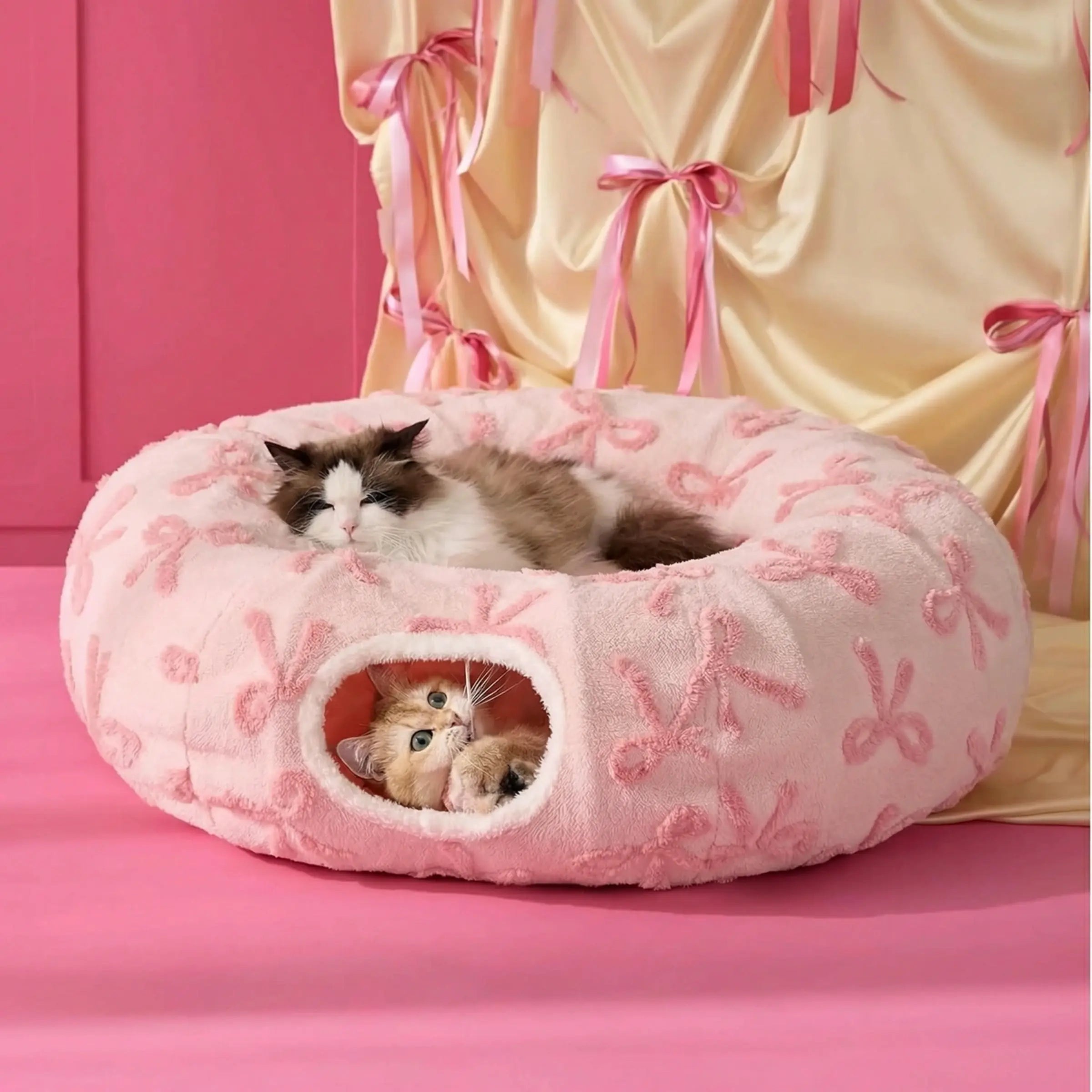 2-In-1 Play & Nap Tunnel Bed for Cats