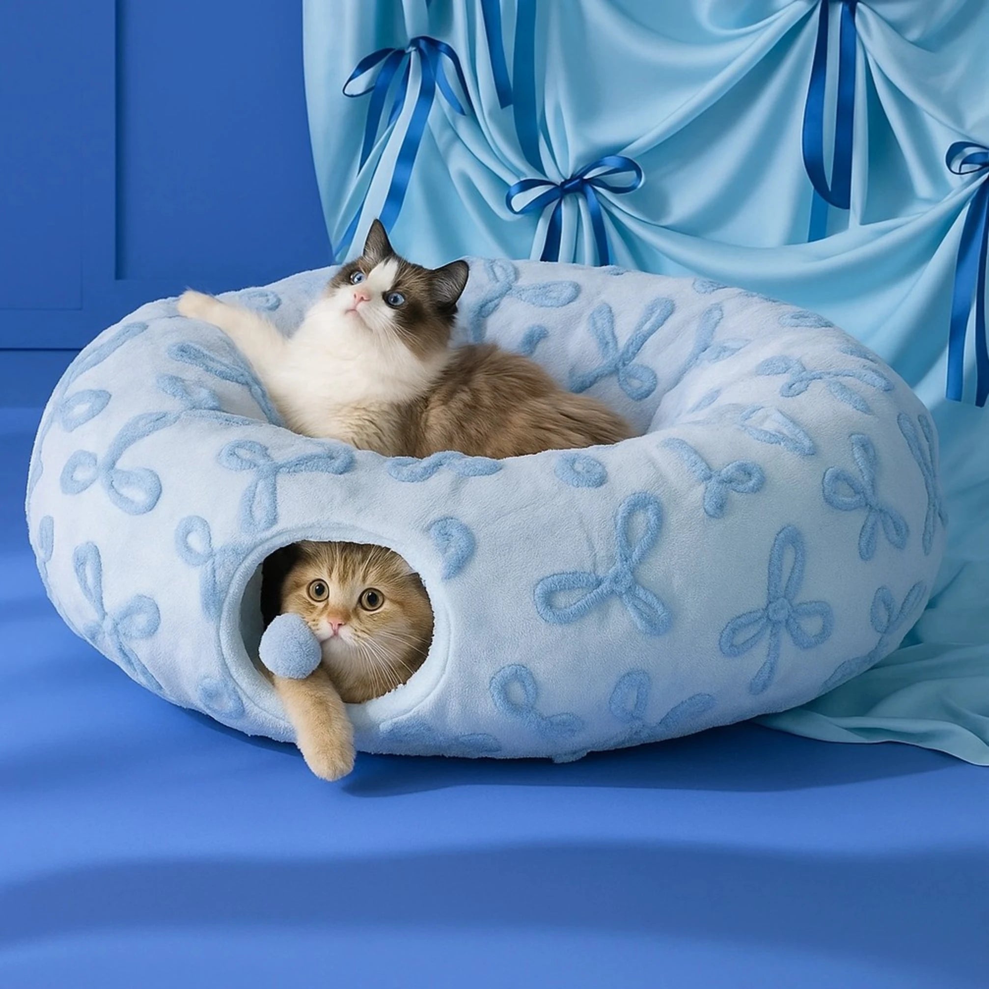 2-In-1 Play & Nap Tunnel Bed for Cats