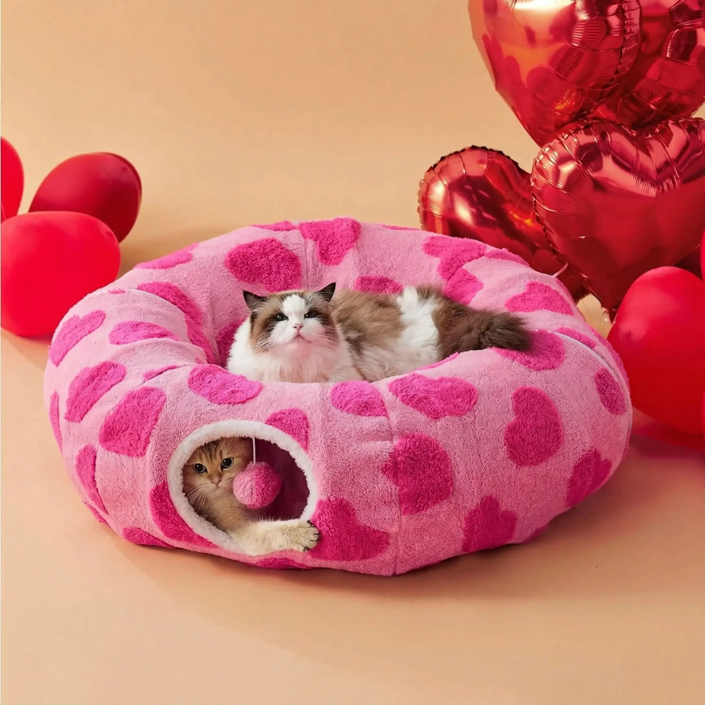 2-In-1 Play & Nap Tunnel Bed for Cats