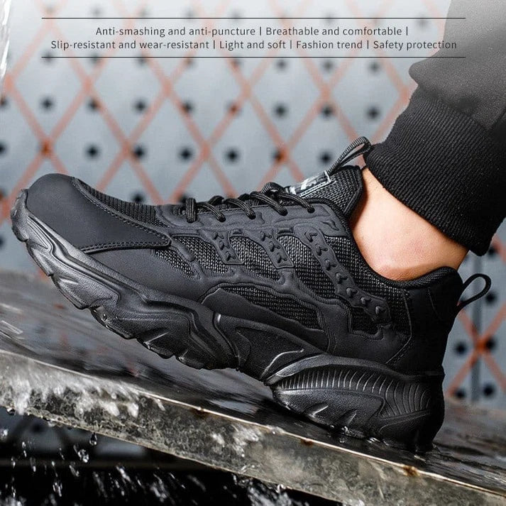 Men's Steel Toe Slip-Resistant Safety Shoes