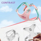 Sweet Stripe Breathable Mesh Dog Harness & Leash Set(4 Colors)