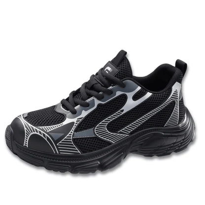 Metallic Mesh Work Sneaker — Shock Absorbing(2 Colors)