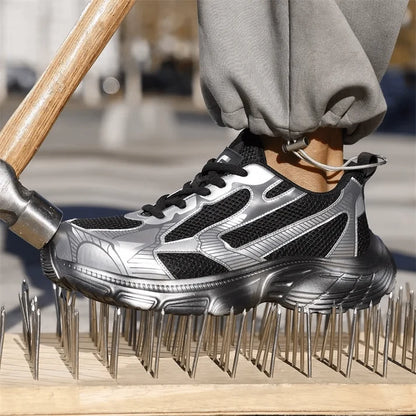 Metallic Mesh Work Sneaker — Shock Absorbing(2 Colors)