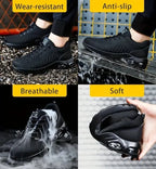 Men's Black Safety Work Shoes | Lightweight