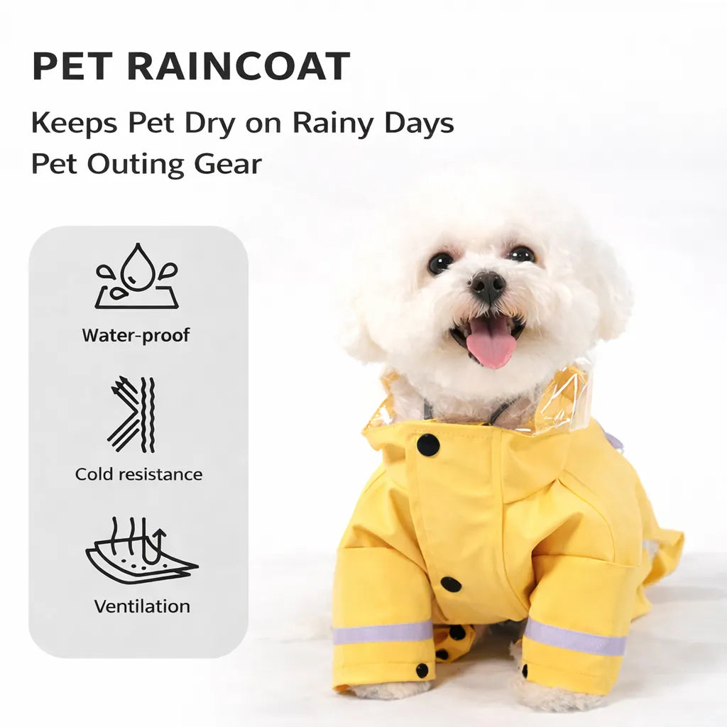 Pro Pet Raincoat for Small & Medium Dogs