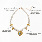 "Royal Heart" Premium Shell Pearl Pet Necklace