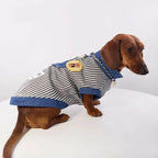 Classic Denim Striped Pet Shirt