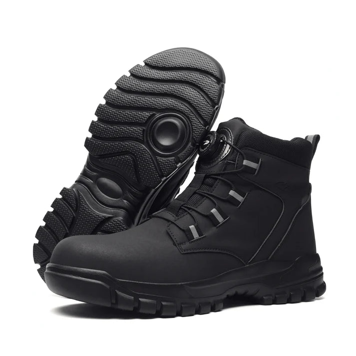 Men's Steel Toe High-Top Dial-Lace Work Boots(3 Colors)