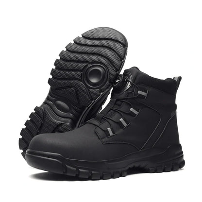 Men's Steel Toe High-Top Dial-Lace Work Boots(3 Colors)