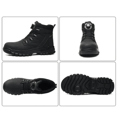 Men's Steel Toe High-Top Dial-Lace Work Boots(3 Colors)