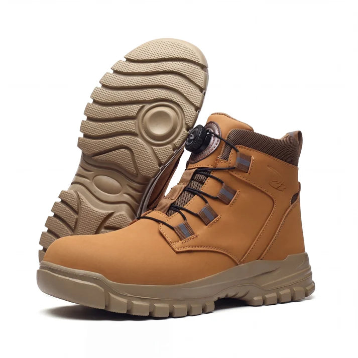 Men's Steel Toe High-Top Dial-Lace Work Boots(3 Colors)