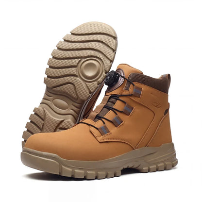 Men's Steel Toe High-Top Dial-Lace Work Boots(3 Colors)